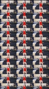 Alex Coal - Upskirt Tease in a Red Dress Preview