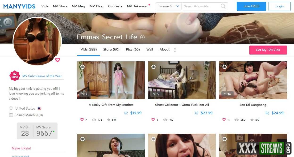 EMMAS SECRET LIFE - MANYVIDS - SITERIP - UBIQFILE