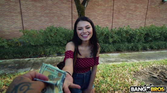 Petite teen girlfriend fucks for cash