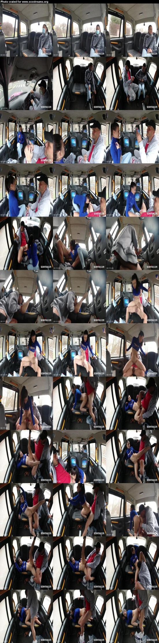 Billie Star Sexy brunette accepted a dirty offer from a taxi driver sd