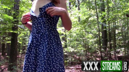 Clarabelle Woods Outdoor JOI and Striptease 00002