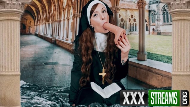 Infinitywhore0 Horny Nun Desecrates Her Holy Bible and Crucifix 00002