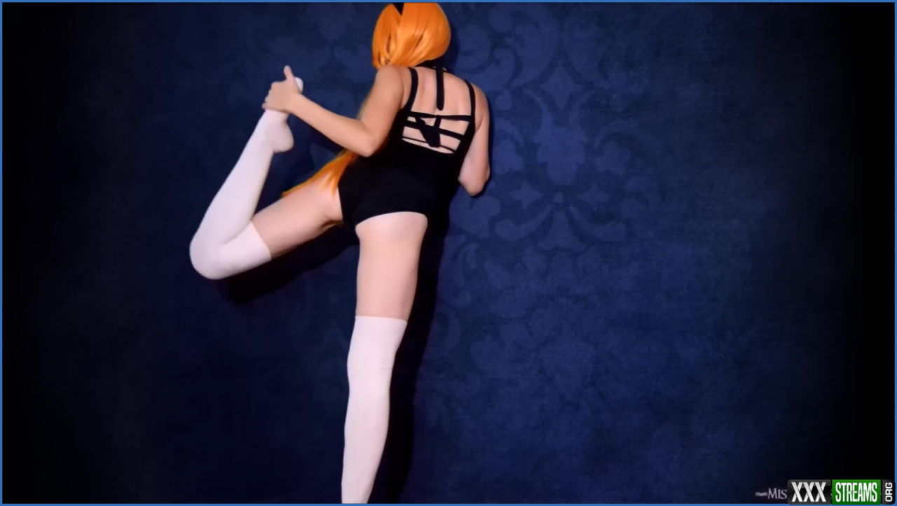 misha mystique teasing and stretching in socks 1