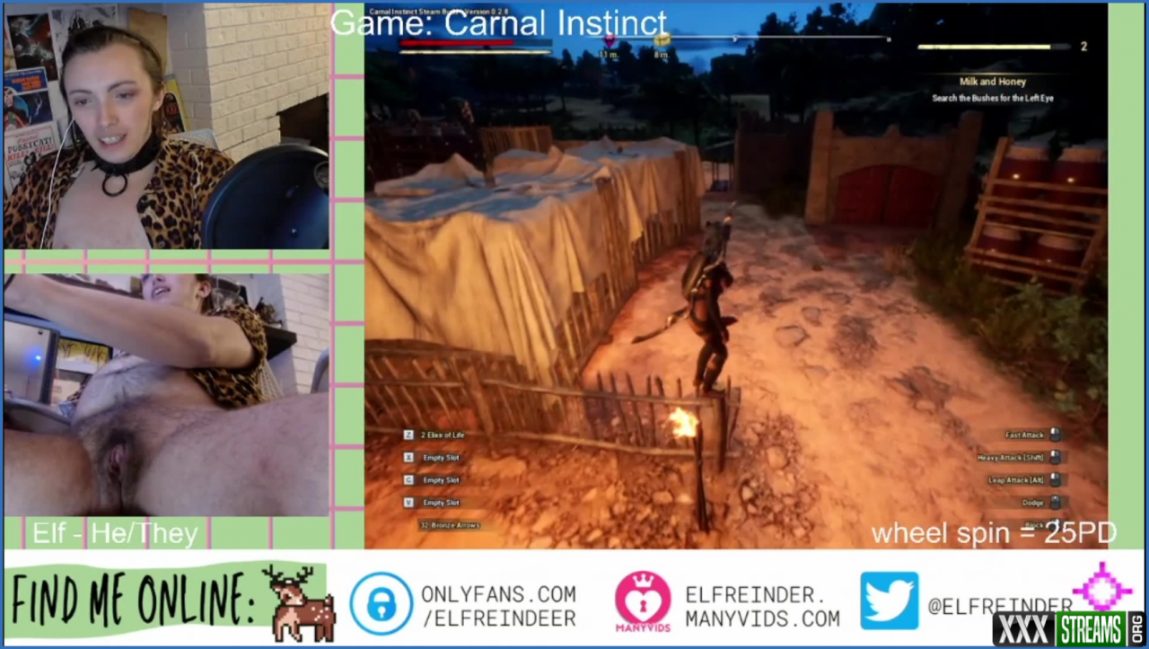 elfreindeer ftm plays furry sex game part 1 2