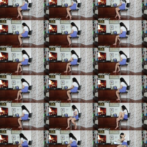 faye taylor working on the computer peeing 4