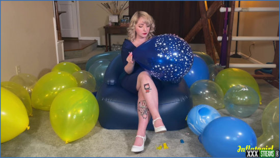 Inflatagirl Blow to Pop Balloons For Ukraine