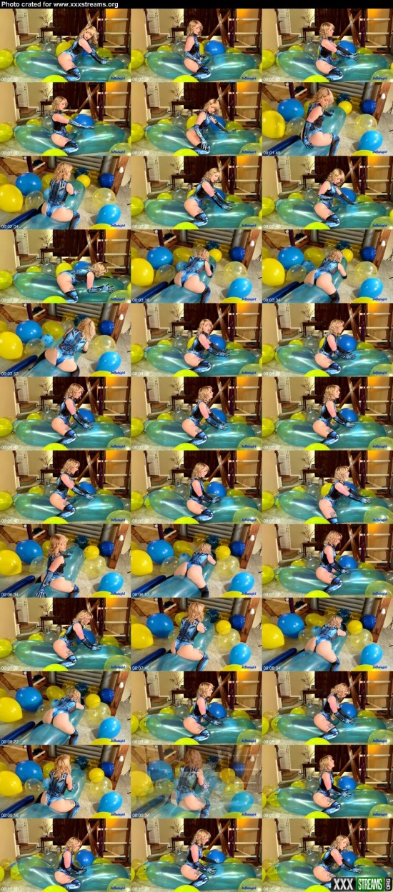 Inflatagirl Loonerbot Rides Crystal Blue GL Balloon