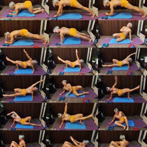 muscular alexa home naked workout 4