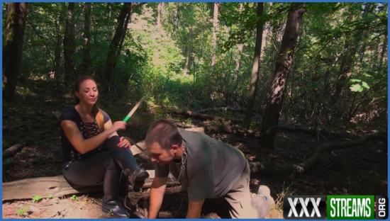 Goddess Zia The enslaved woodsman Lick my muddy riding boots