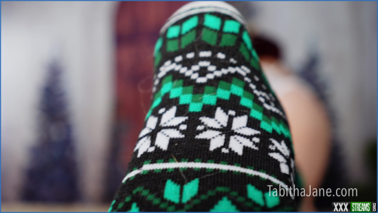Dominatrix Tabitha Christmas Sock Tease