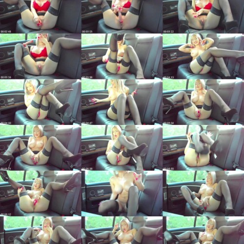 desire blonde babe plays with pussy in car 4