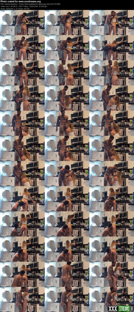 Sammmnextdoor Pussy then breakfast for Italian guy